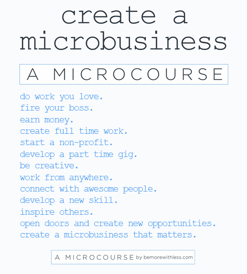 Create A Microbusiness That Matterssm